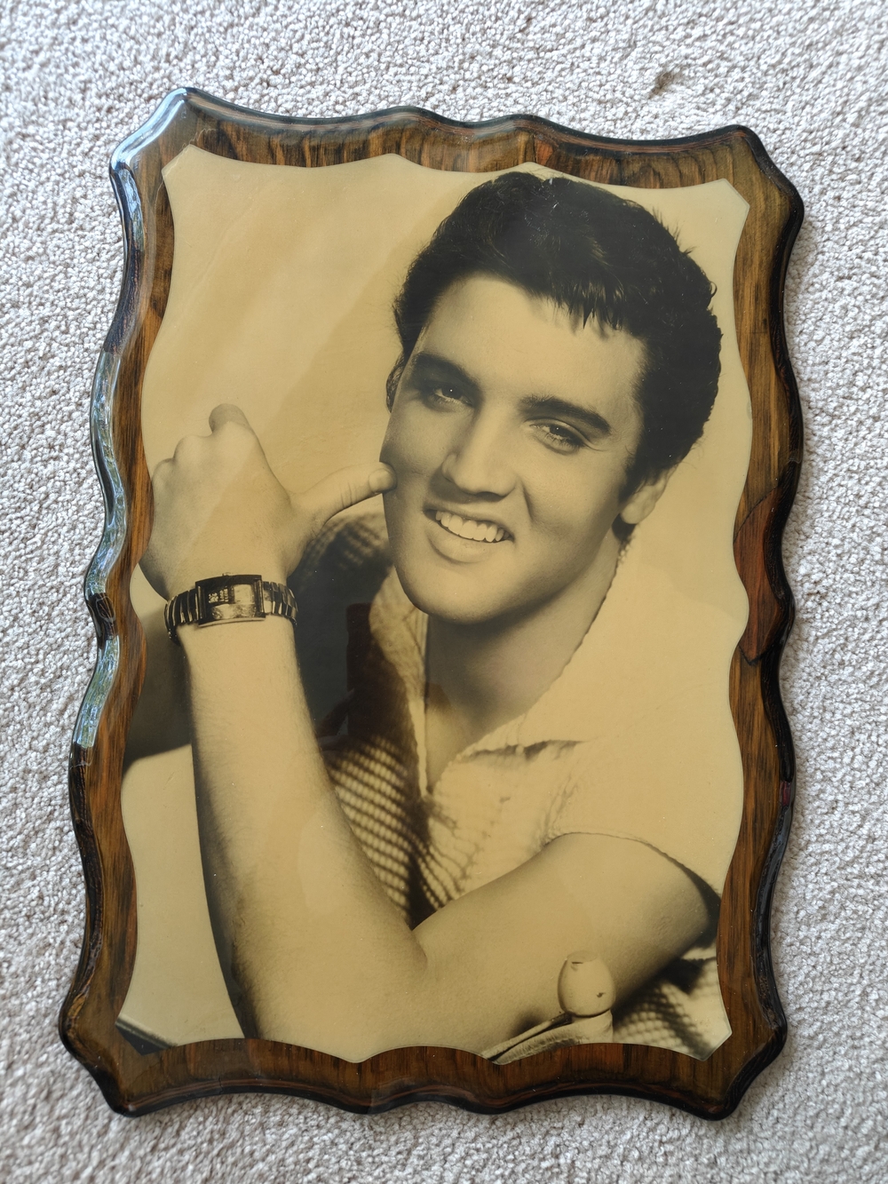 Vintage Sepia Portrait Wall Art in Brown Frame